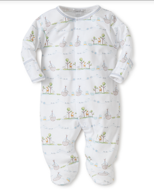 Noah's Print Footie Light Blue
