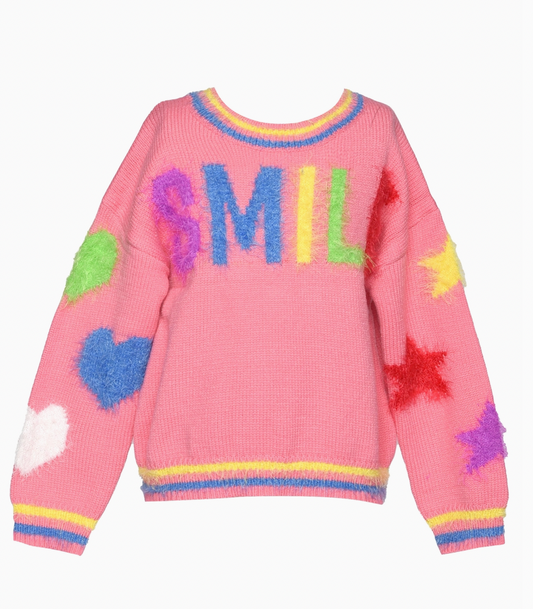 SMILE FUZZY SWEATER