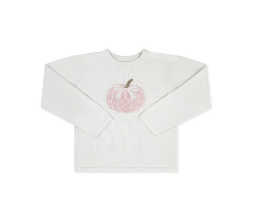 Cozy Up Sweater Winter White Pink Pumpkin