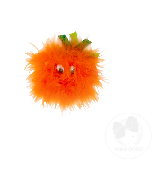 Marabou Pumpkin Hair Clip