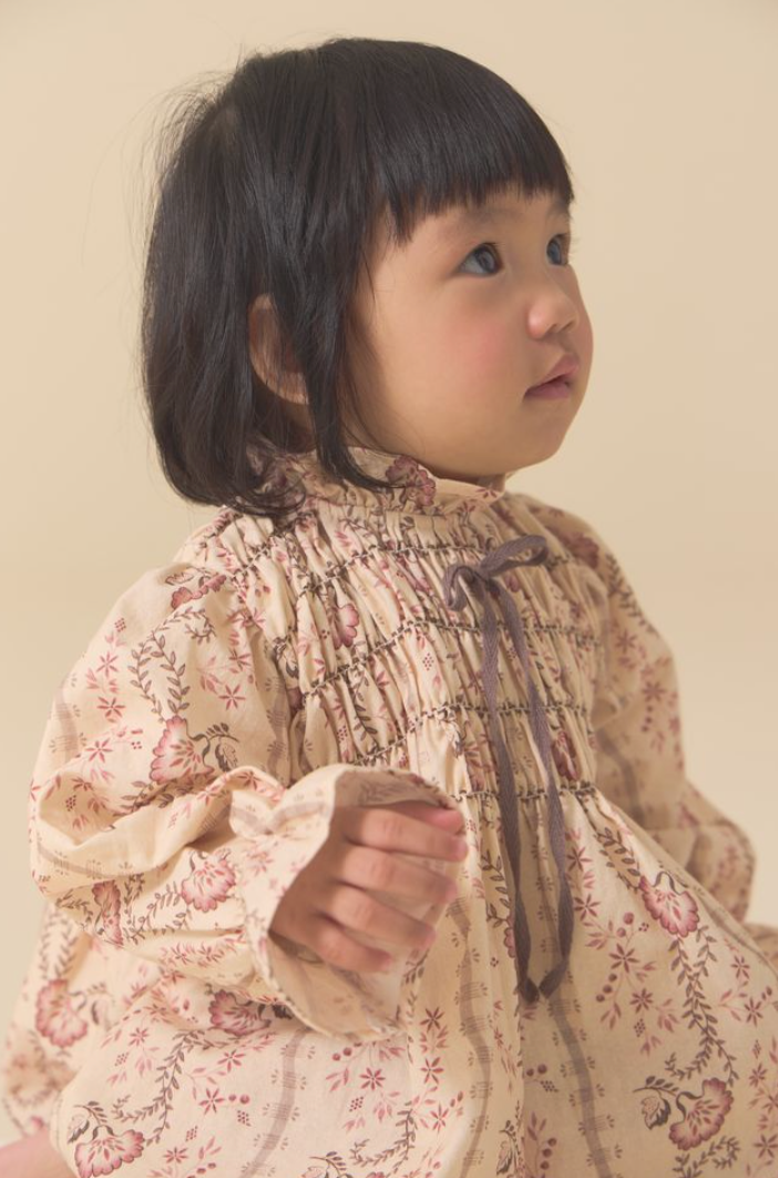 Little Parvati Set with Bloomers in Fall Vine Print
