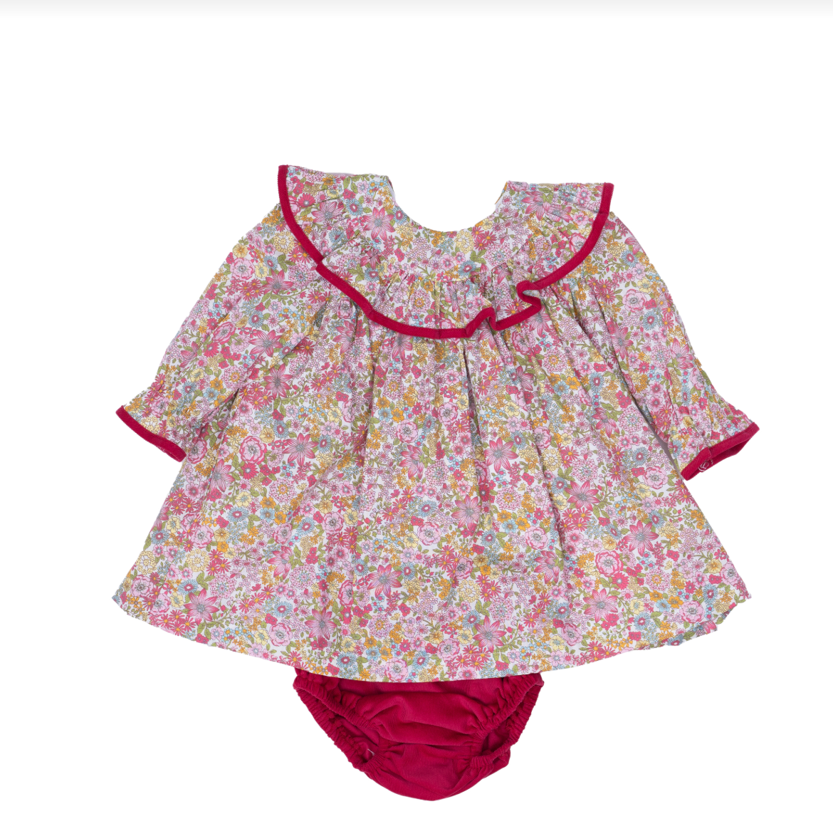 Layla Raspberry Floral Bloomer Set