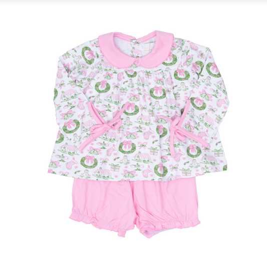 Mary Charlotte Pink Holiday Toile
