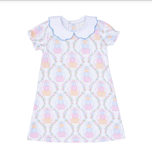 Presley Kait Pumpkin Trellis Dress