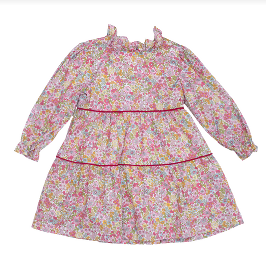 Zoe Raspberry Floral Dress