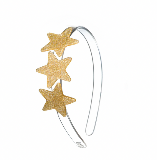 Stars Glitter Gold Headband
