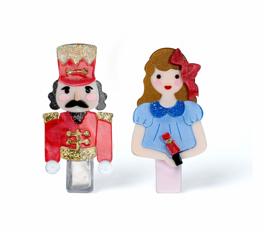 Nutcracker Girl Blue Hair Clips