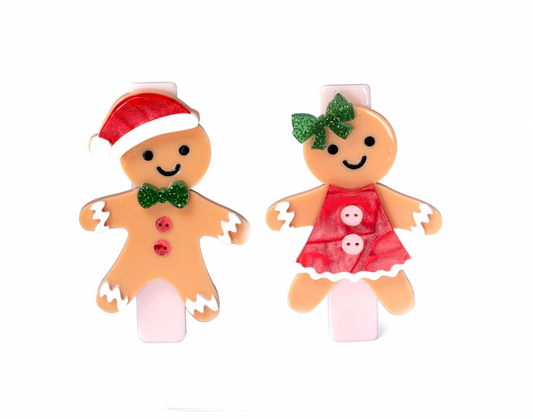 Gingerbread Boy Girl Hair Clip