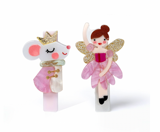 Mouse Ballerina Hair Clips