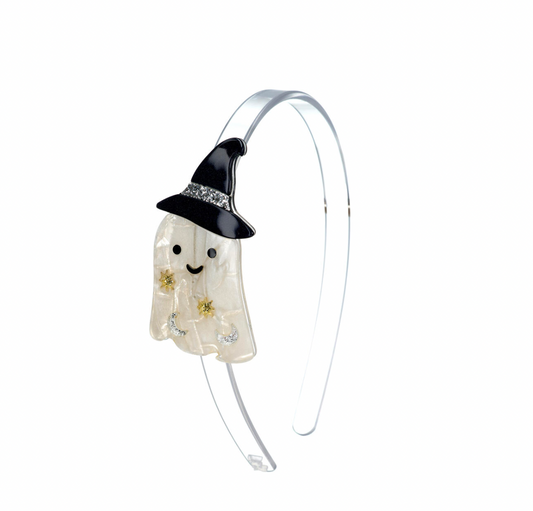 Ghost Witch Hat Pearlized Gold Headband