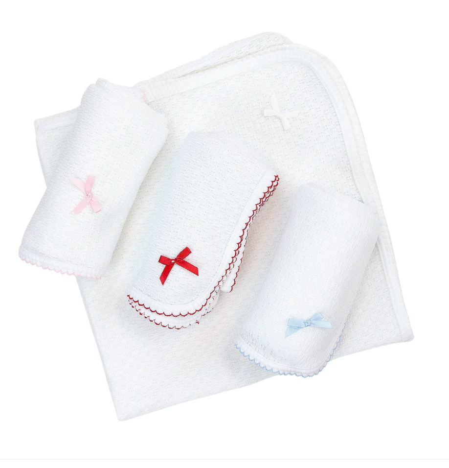 Receiving Blanket with Pink Bow
