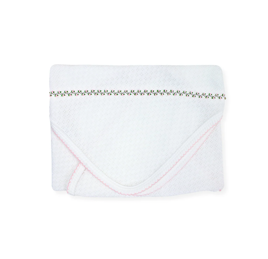 Ruth Blanket White/Pink