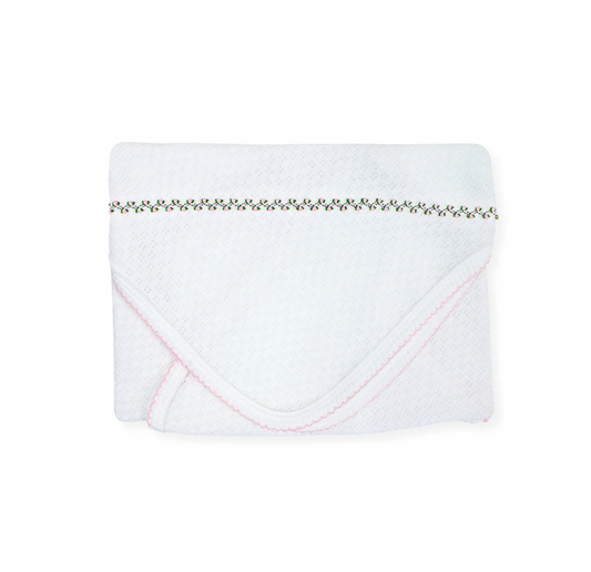 Ruth Blanket White/Pink