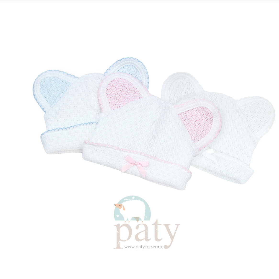 Paty Bear Cap with Pink Bow