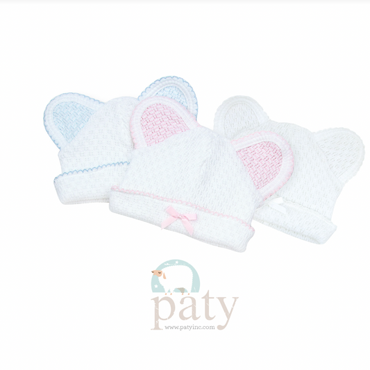 Paty Bear Cap with Pink Bow