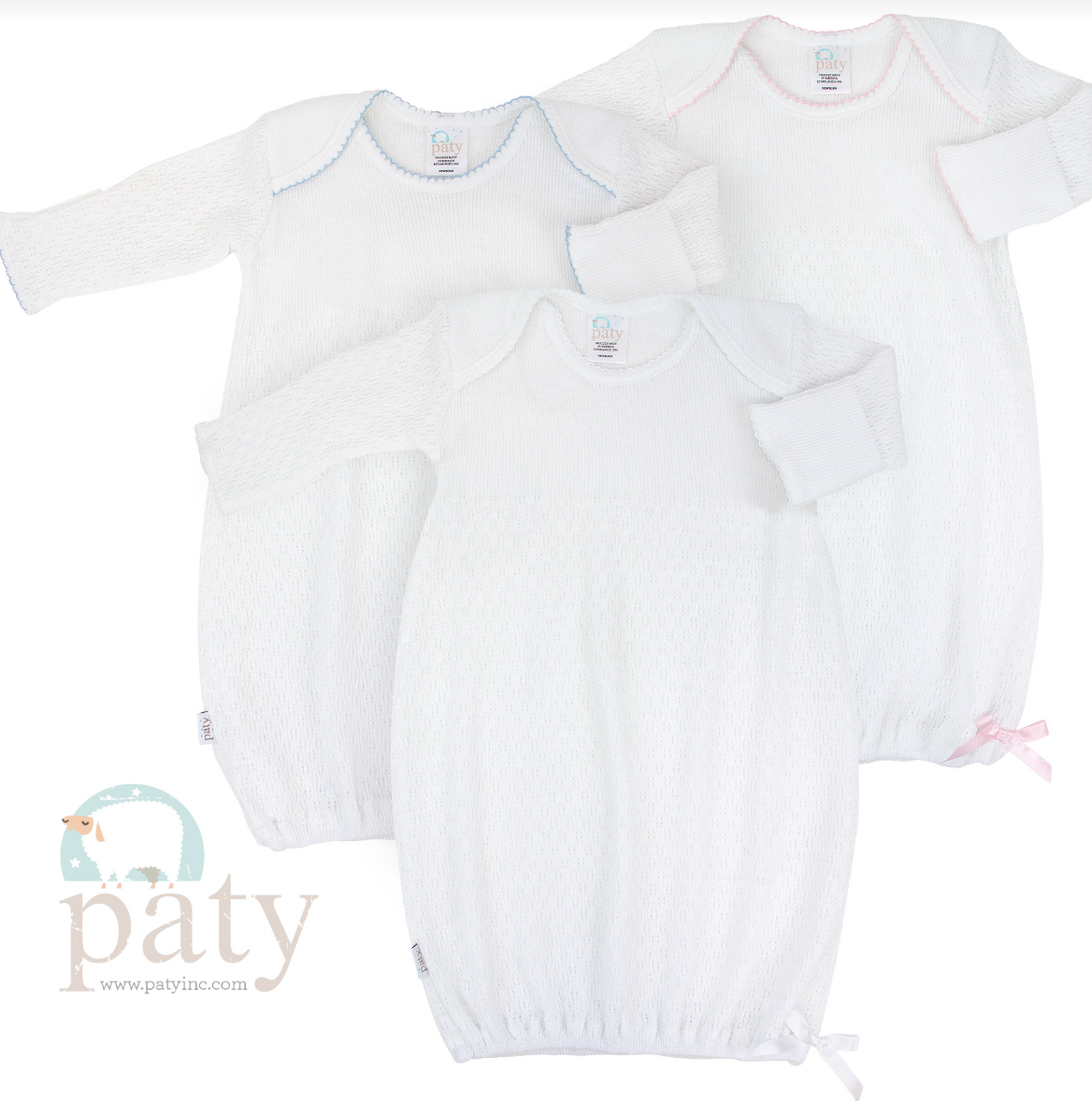 Overlap Shoulder Gown with White Bow