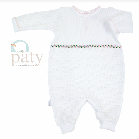 Ruth Romper White/Pink