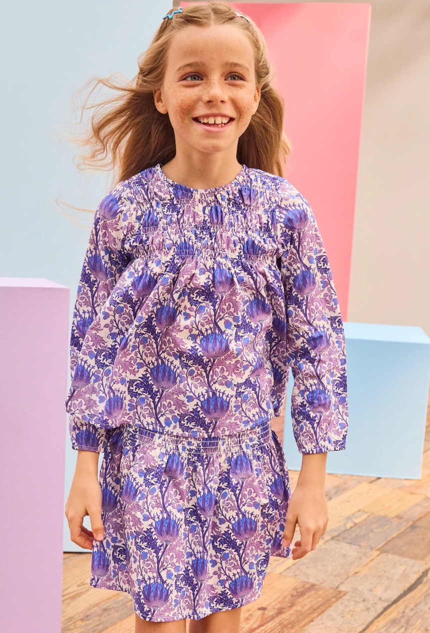 Ruched Circle Skirt- Concord Floral