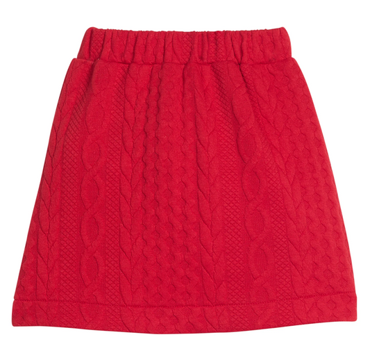 Quilted Mini Skirt- Cherry
