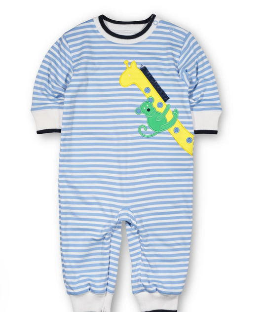 Stripe Knit Longall with Giraffe and Monkey