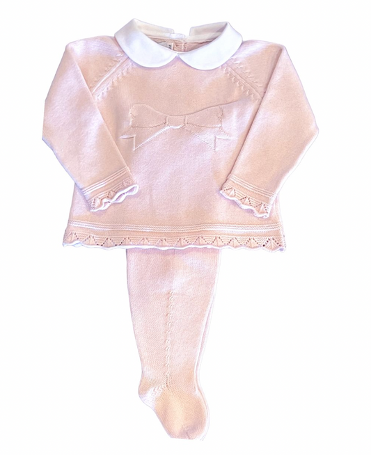 Pink Bow Footed Set