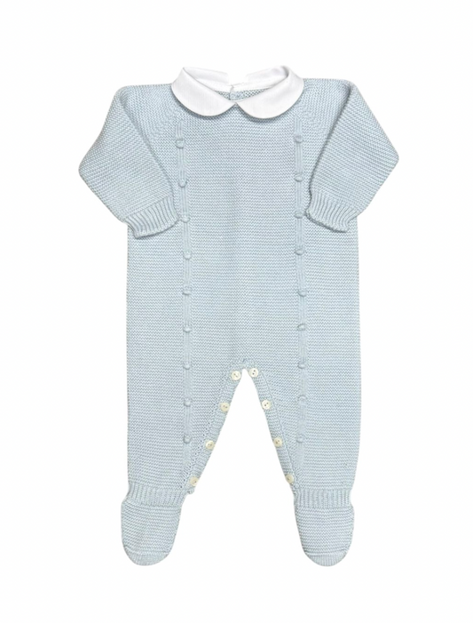 Light Blue Footie with Baubles