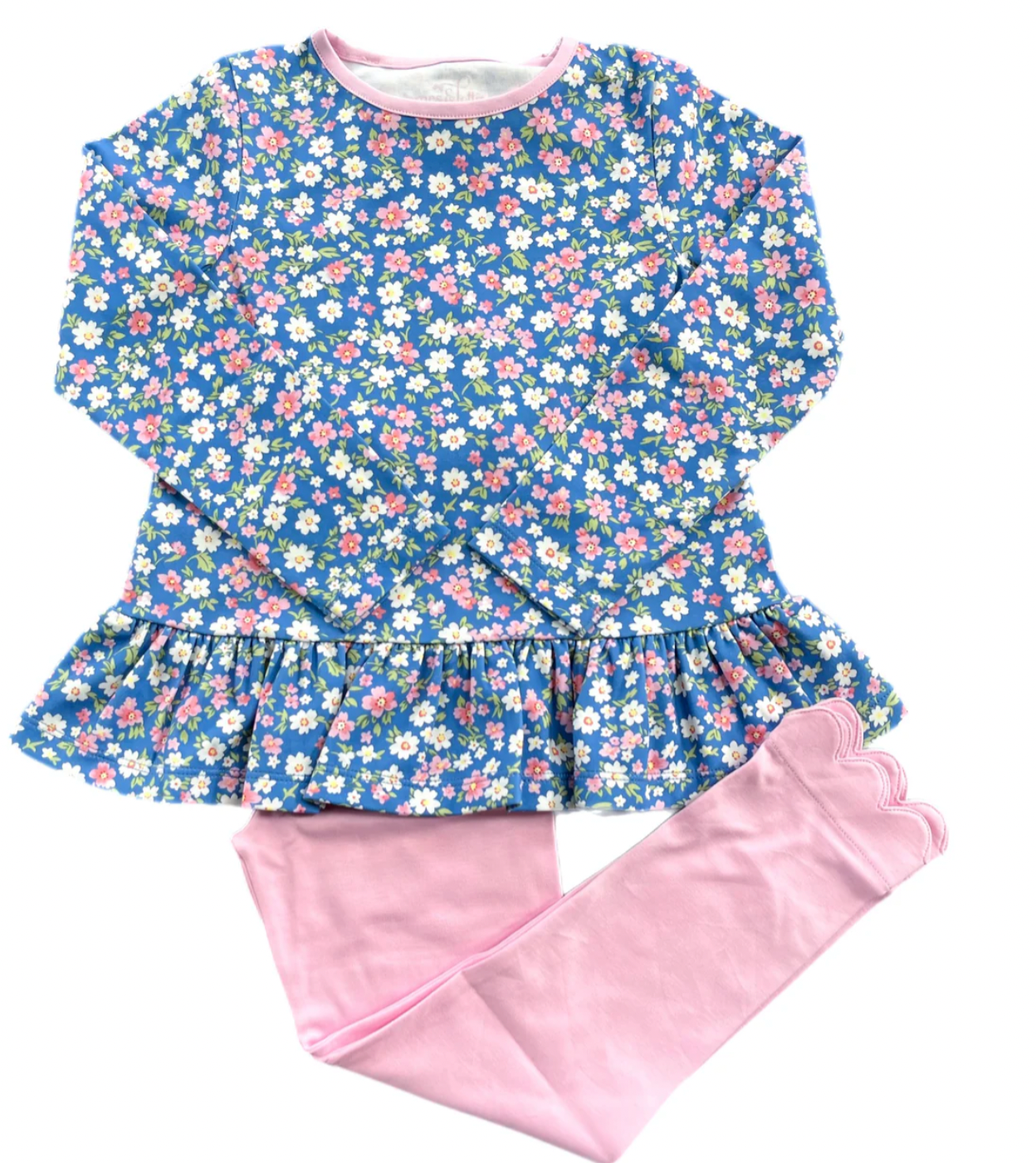 Peggy Peplum Legging Set Fall Floral Knit- PREORDER