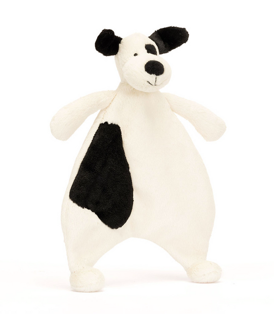 Bashful Black & Cream Puppy Comforter