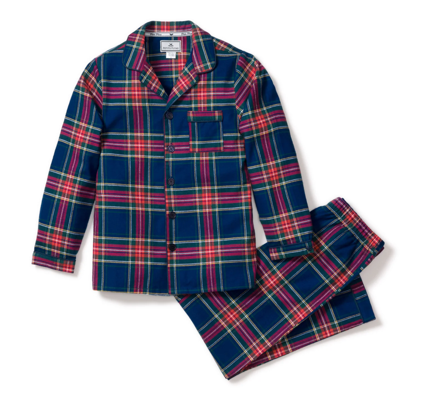 Kid's Brushed Cotton Pajama Set in Windsor Tartan