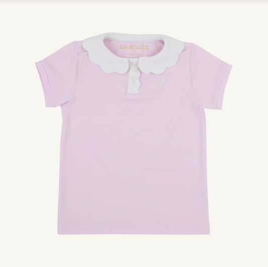 Prepletic Preppy Polo Valley High Violet Stripe / Worth Ave White