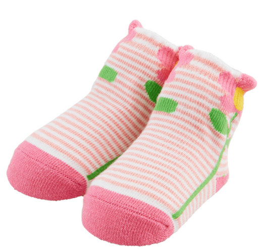 Striped Flower Socks