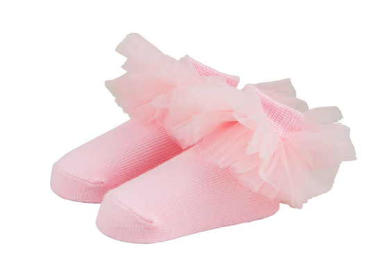 Solid Pink Tutu Socks