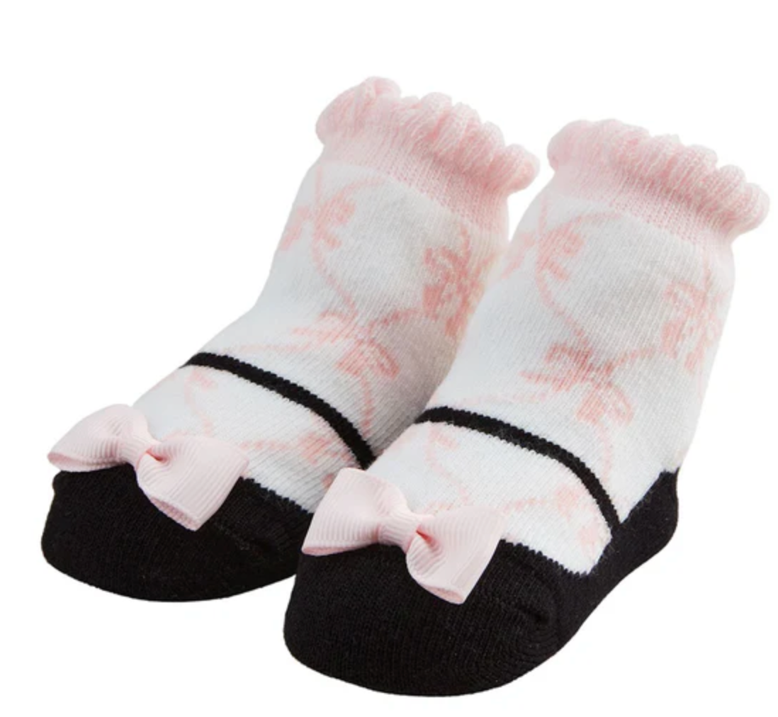 Bow Print Mary Jane Socks