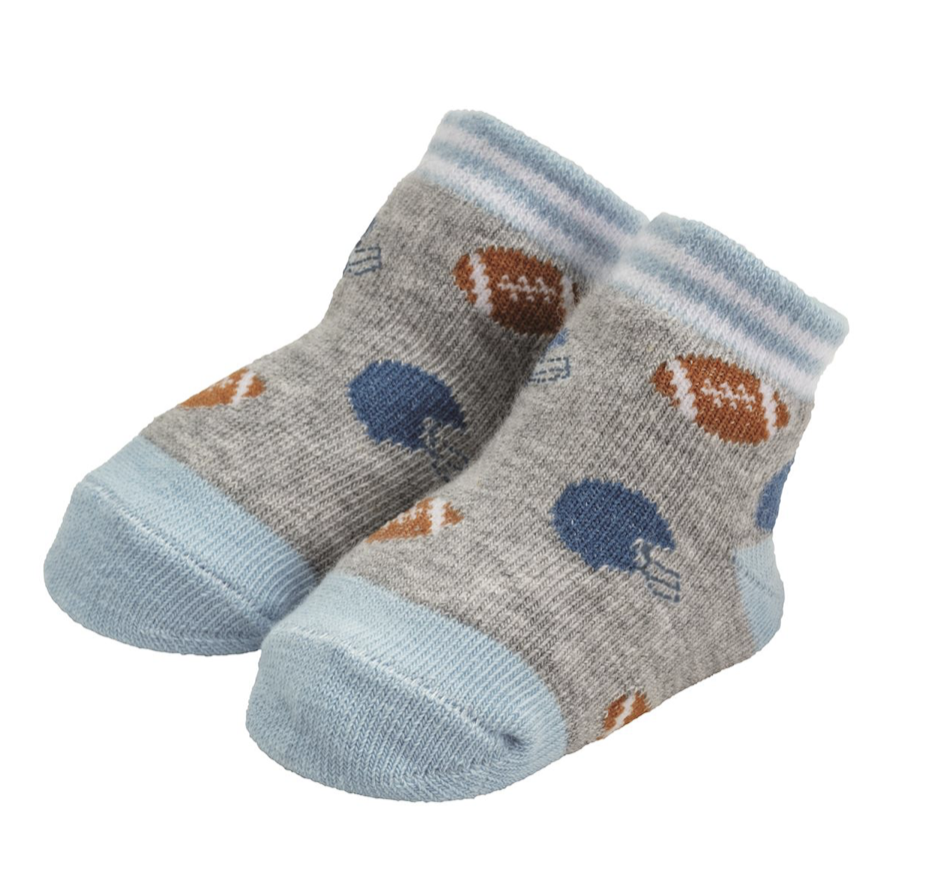 Grey Football Print Sock