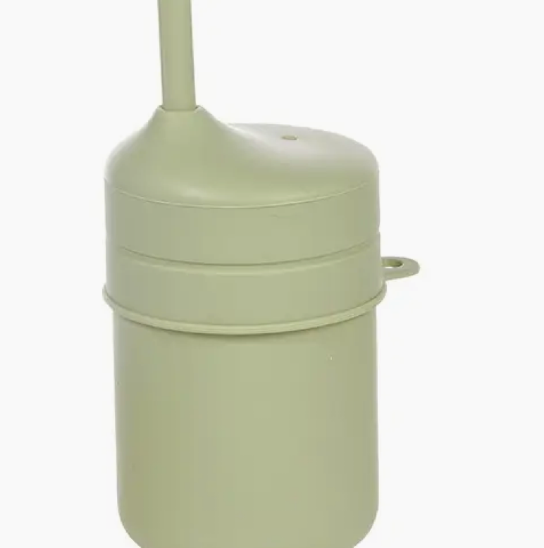 Silicone Drink Cup with Lid & Straw Assortment