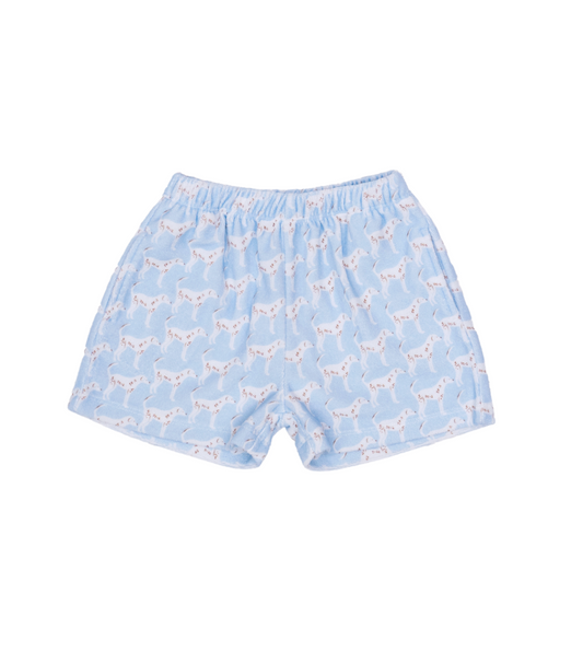 Blue Dog Days Terry Cloth Shorts