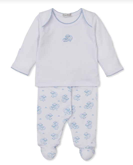 Sweet Sheep Light Blue Footed Pant Set