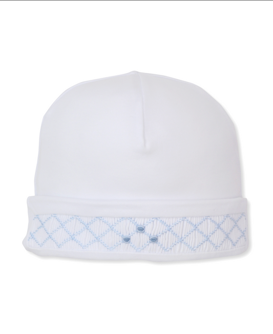 CLB Summer Light Blue Hat with Hand Smocking