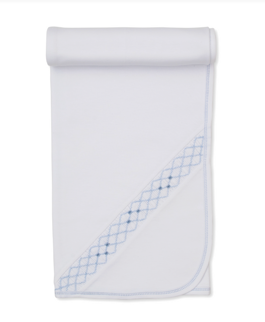 CLB Summer Light Blue Blanket with Hand Smocking