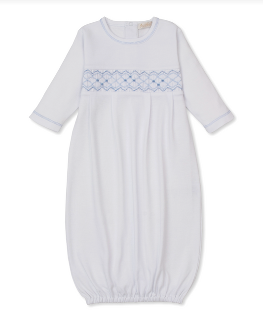 CLB Summer Light Blue Sack with Hand Smocking