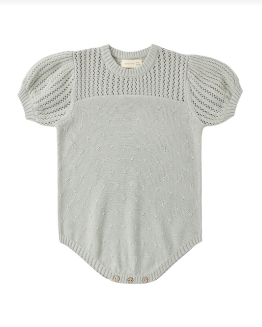 Sage Pointelle Knit Romper