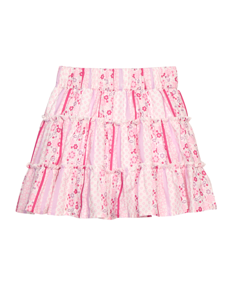 Natalie Skort- Sconset Floral Stripe