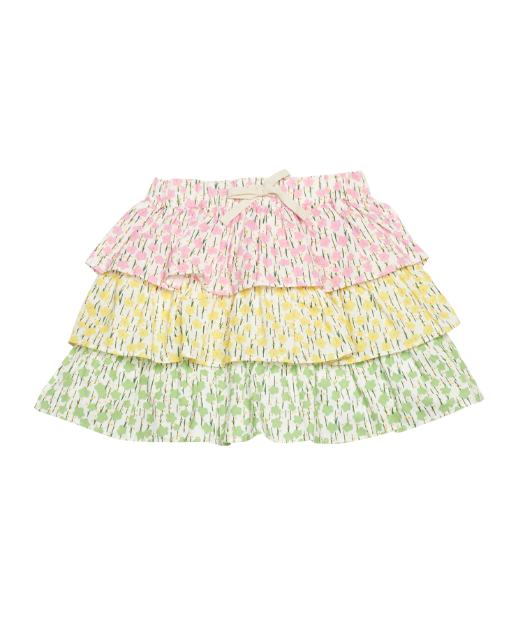 Multi Tiered Skort- Darien Daisies