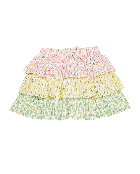 Multi Tiered Skort- Darien Daisies
