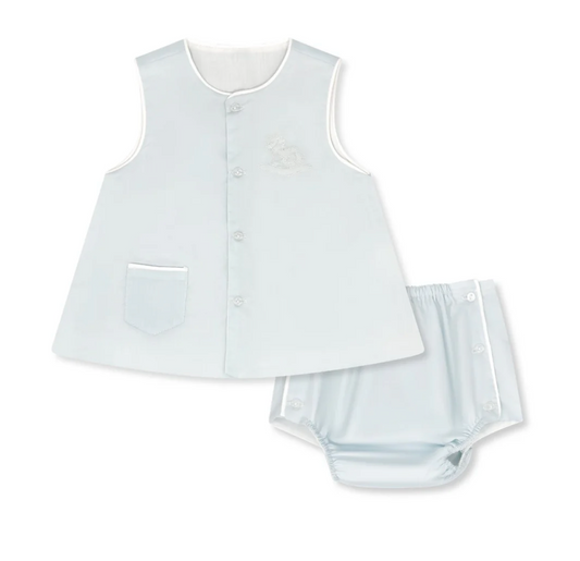 Mason Diaper Set Blessings Blue Rocking Horse