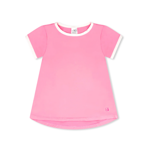 Flamingo Pink Bridget Basic Tee
