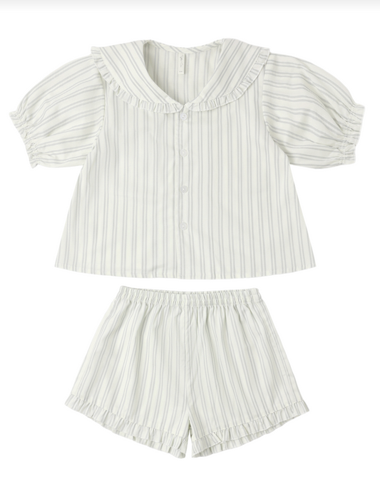 Seafoam Railroad Stripe Delilah Set