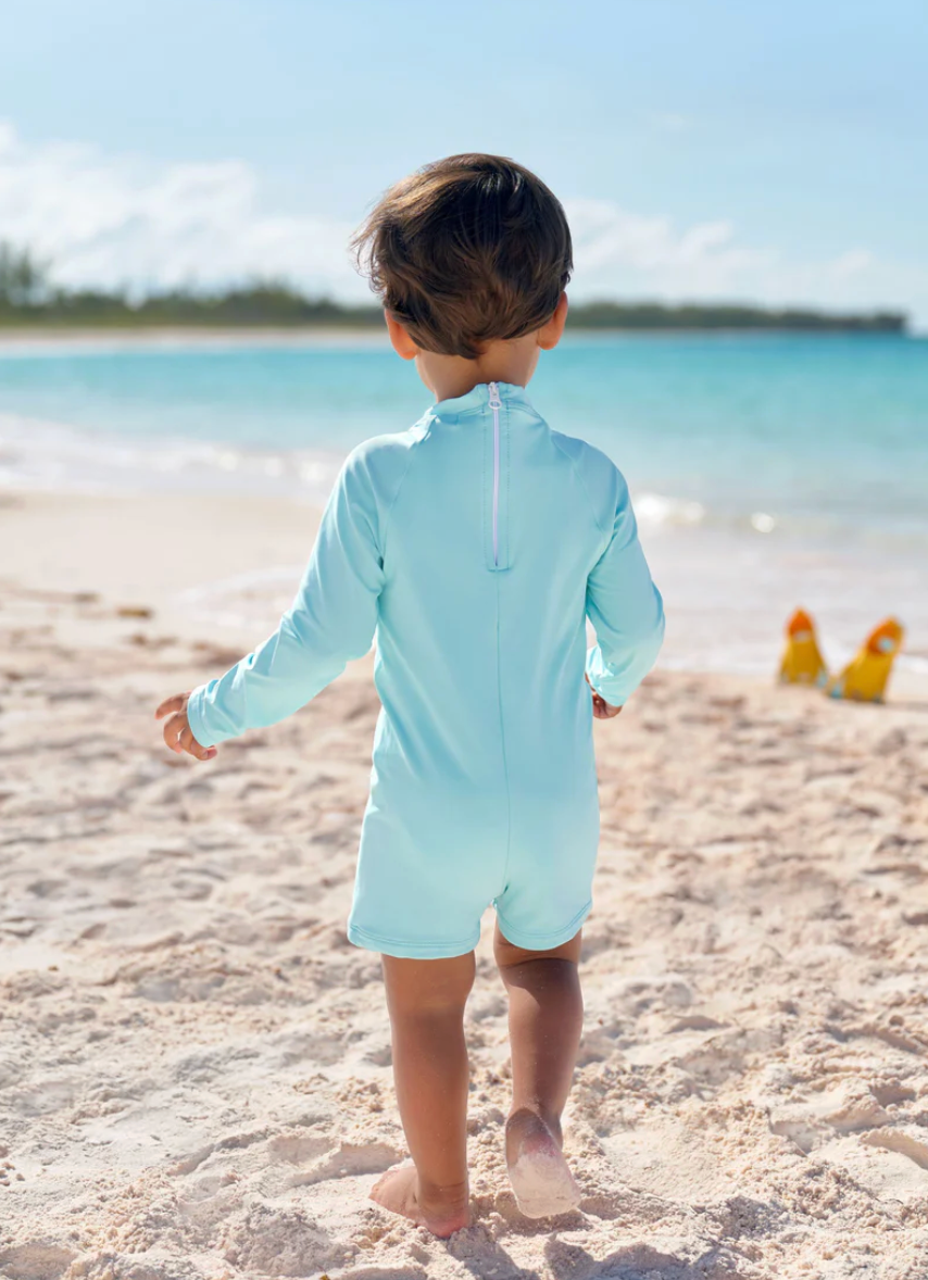 Price Pool Romper Edisto Egg Blue/Grace Bay Green