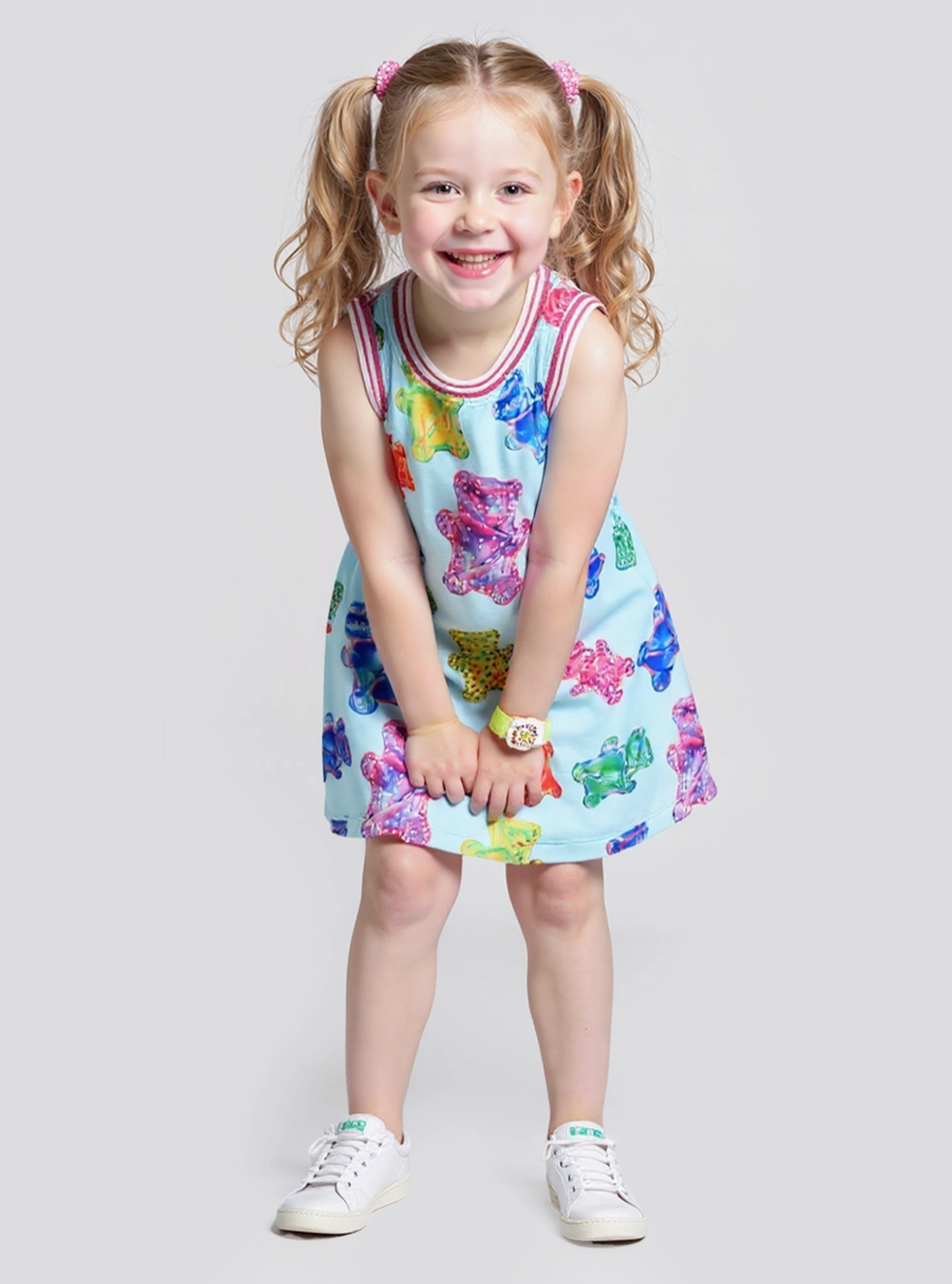 Gummy Bear Print A-Line Dress
