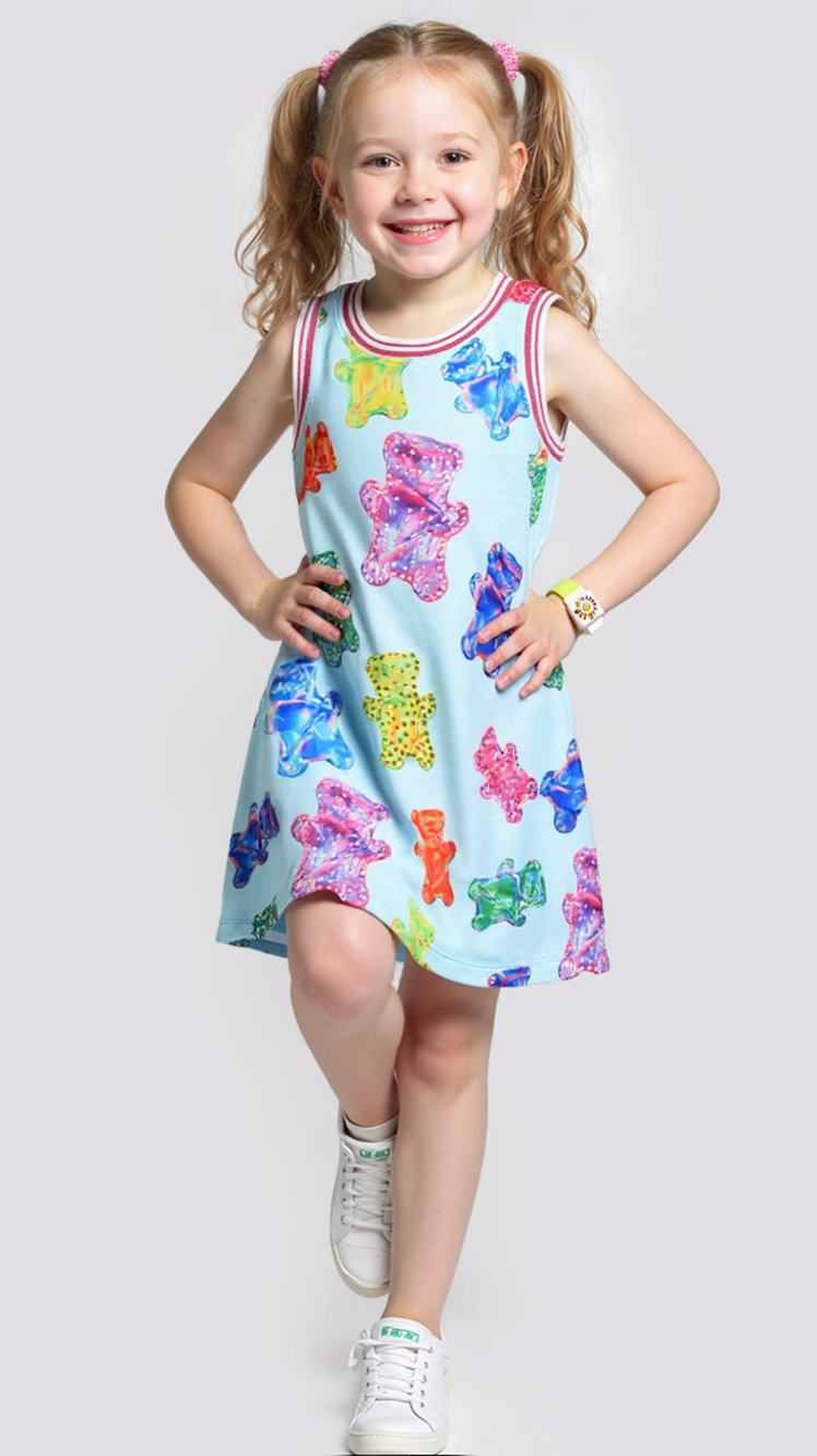Gummy Bear Print A-Line Dress